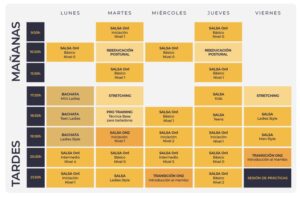 Horarios de Clases de baile en Mambo Dance Factory Terrassa